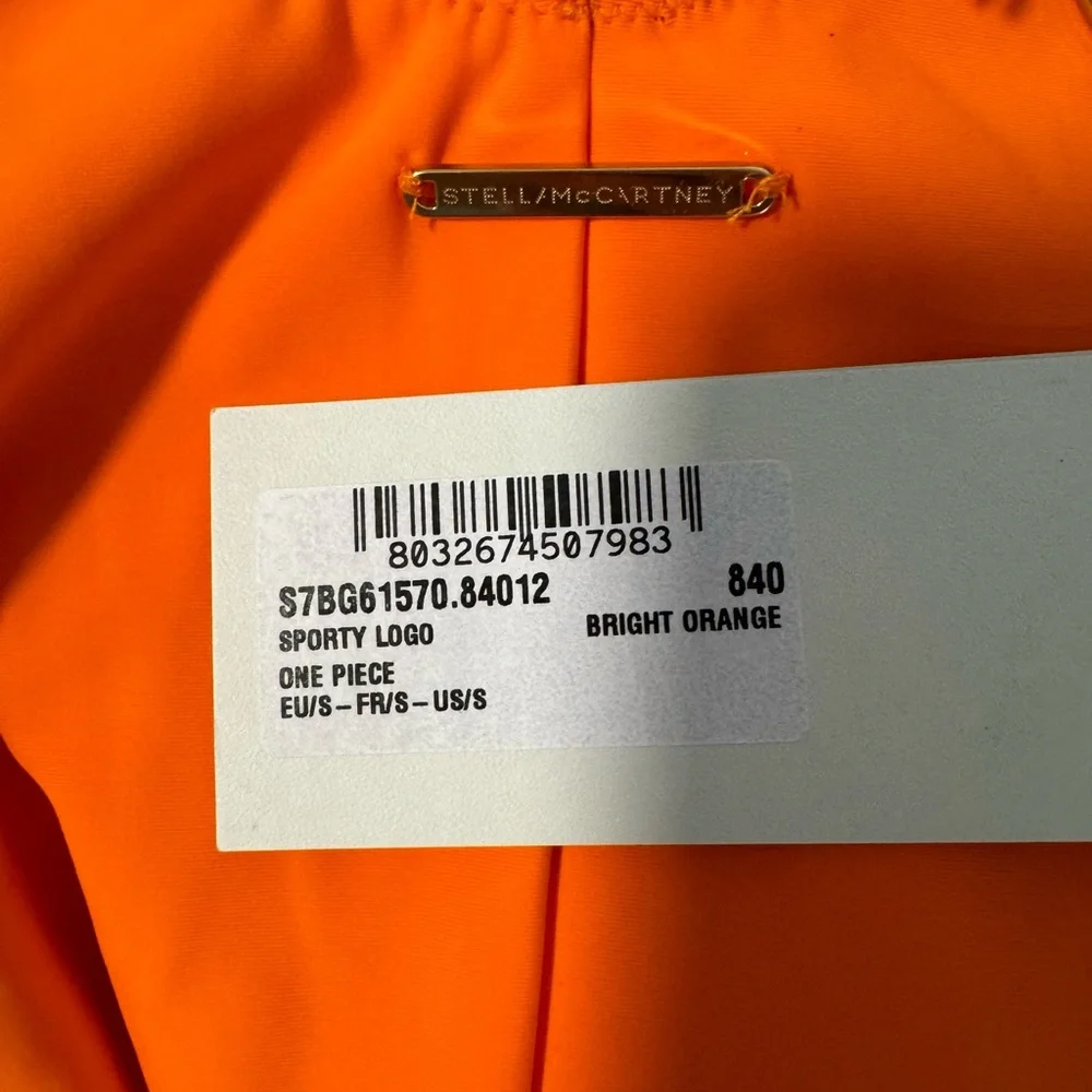 Stella McCartney***Sporty Orange One-Piece Swim**Small $425 - Picture 5 of 5